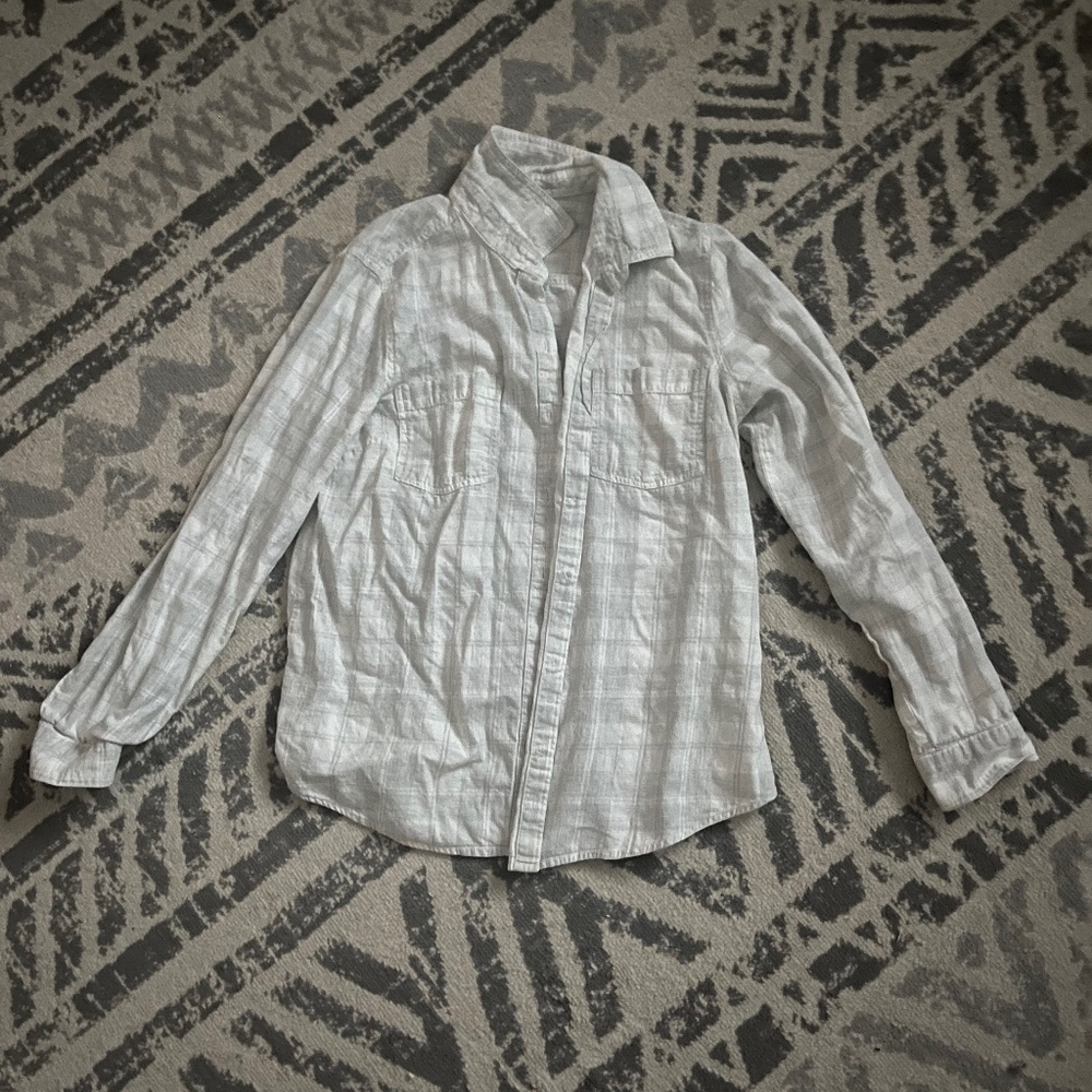 Gray checkered flannel